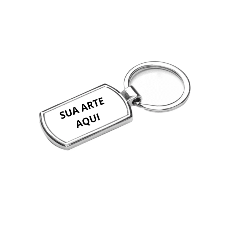 Chaveiro Personalizado de Metal Retangular