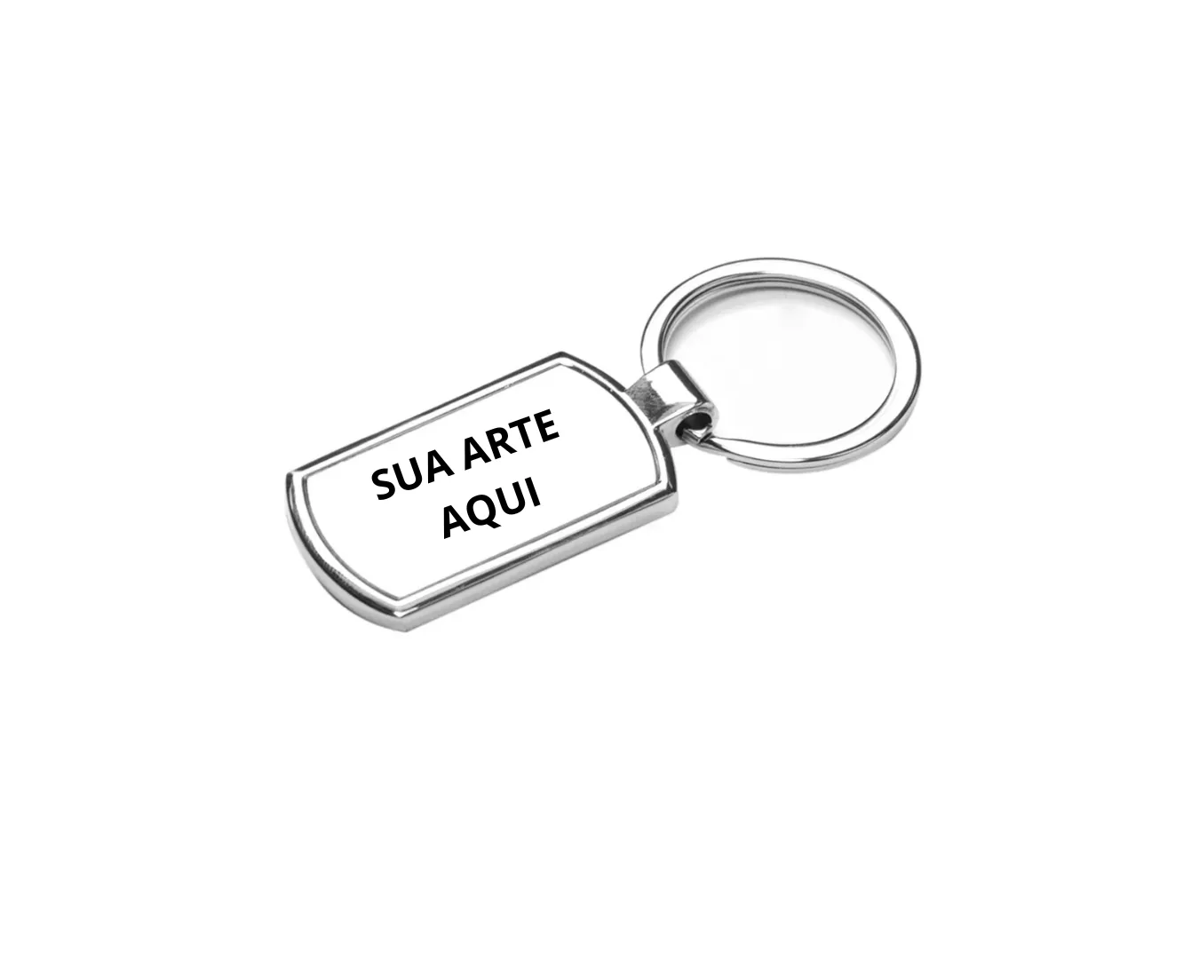 Chaveiro Personalizado de Metal Retangular